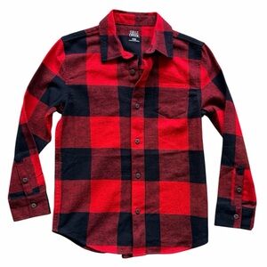 FALLS CREEK Red Lumberjack Flannel Button Down Shirt